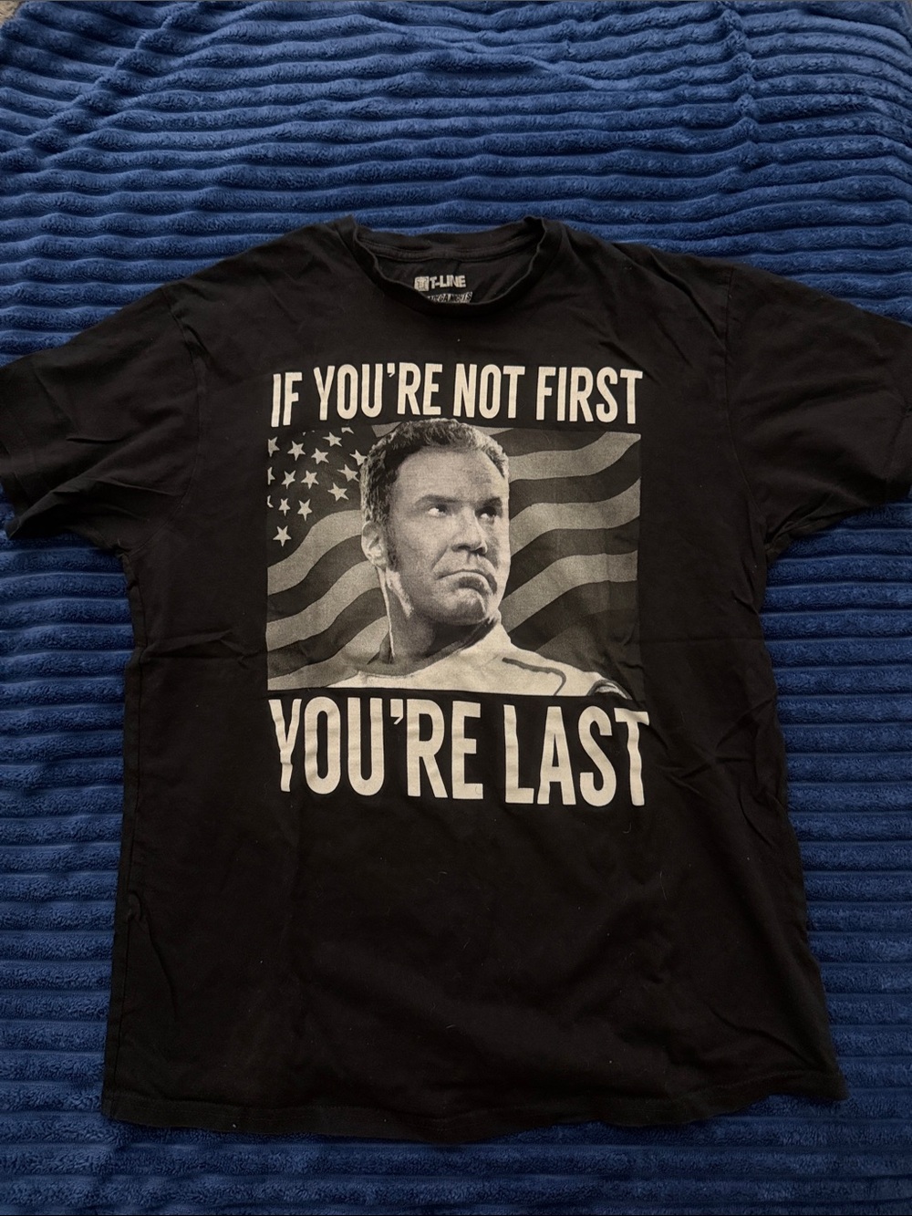 Black Graphic Men's T‑Shirt with Bold Text